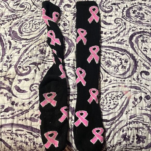 breast cancer awareness socks Knee high - Picture 2 of 3
